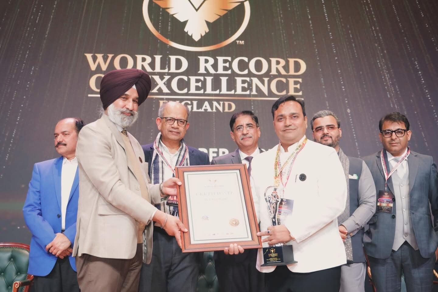 World Record of Excellence — Certificate Presentation