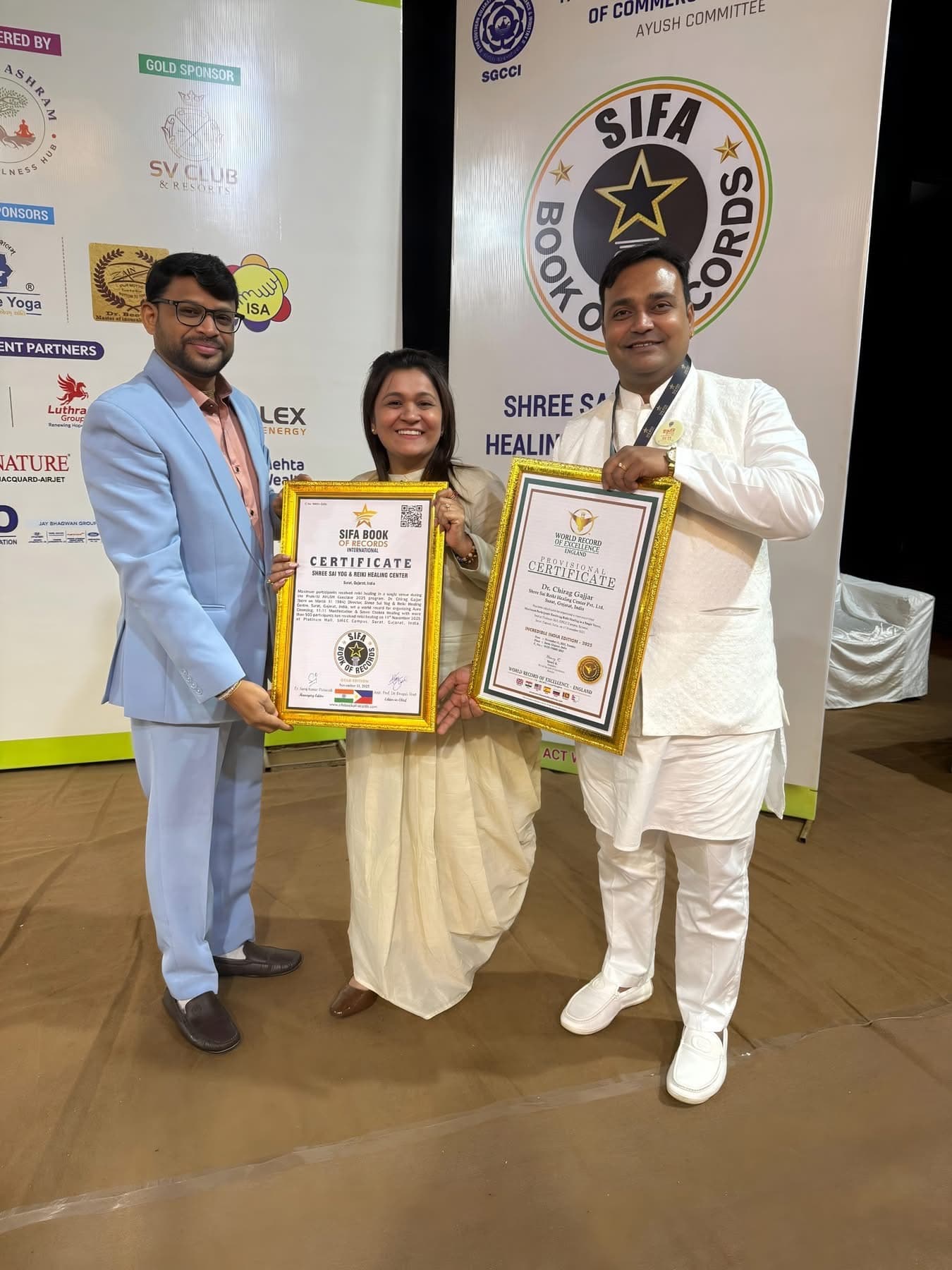 Two World Records for Shree Sai Yog & Reiki Healing Centre