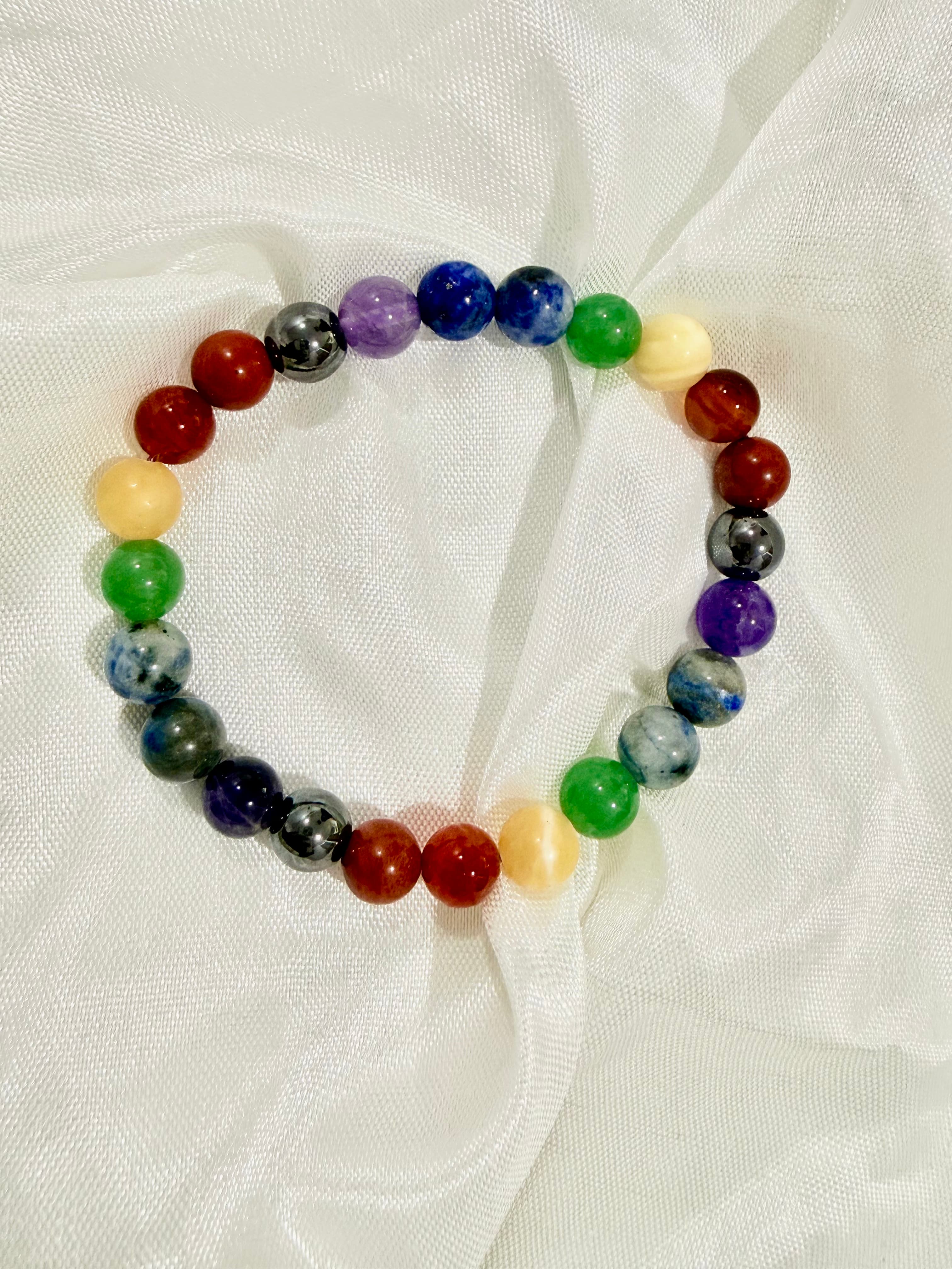 Natural 7 Chakra Crystal Bracelet | Harmonize Mind, Body & Spirit