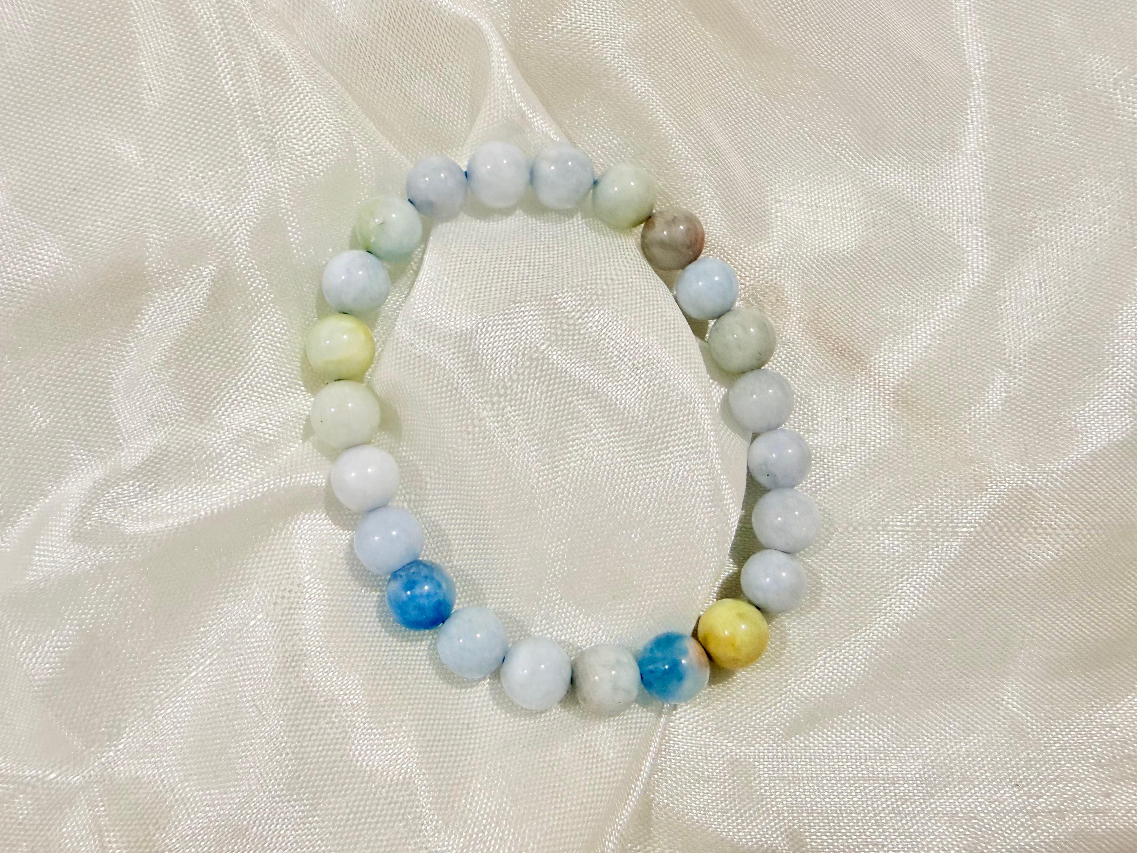 Natural Aquamarine Crystal Bracelet | Promotes Calm, Courage & Clear Communication